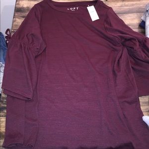 Loft bow tie sleeves top